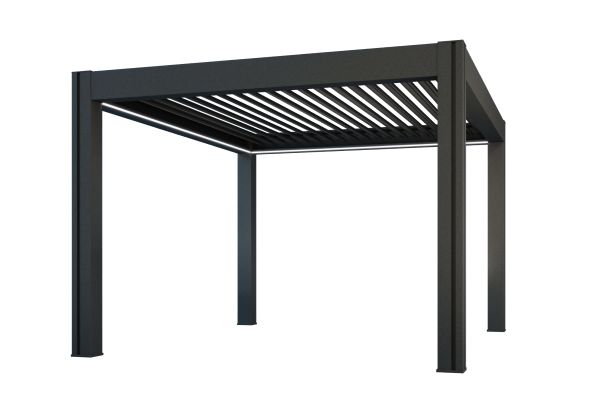 VITA bioklimatická pergola, RAL 7016, 3050x3050mm, <strong>elektrické ovládání, LED osvětlení&nbsp;</strong>